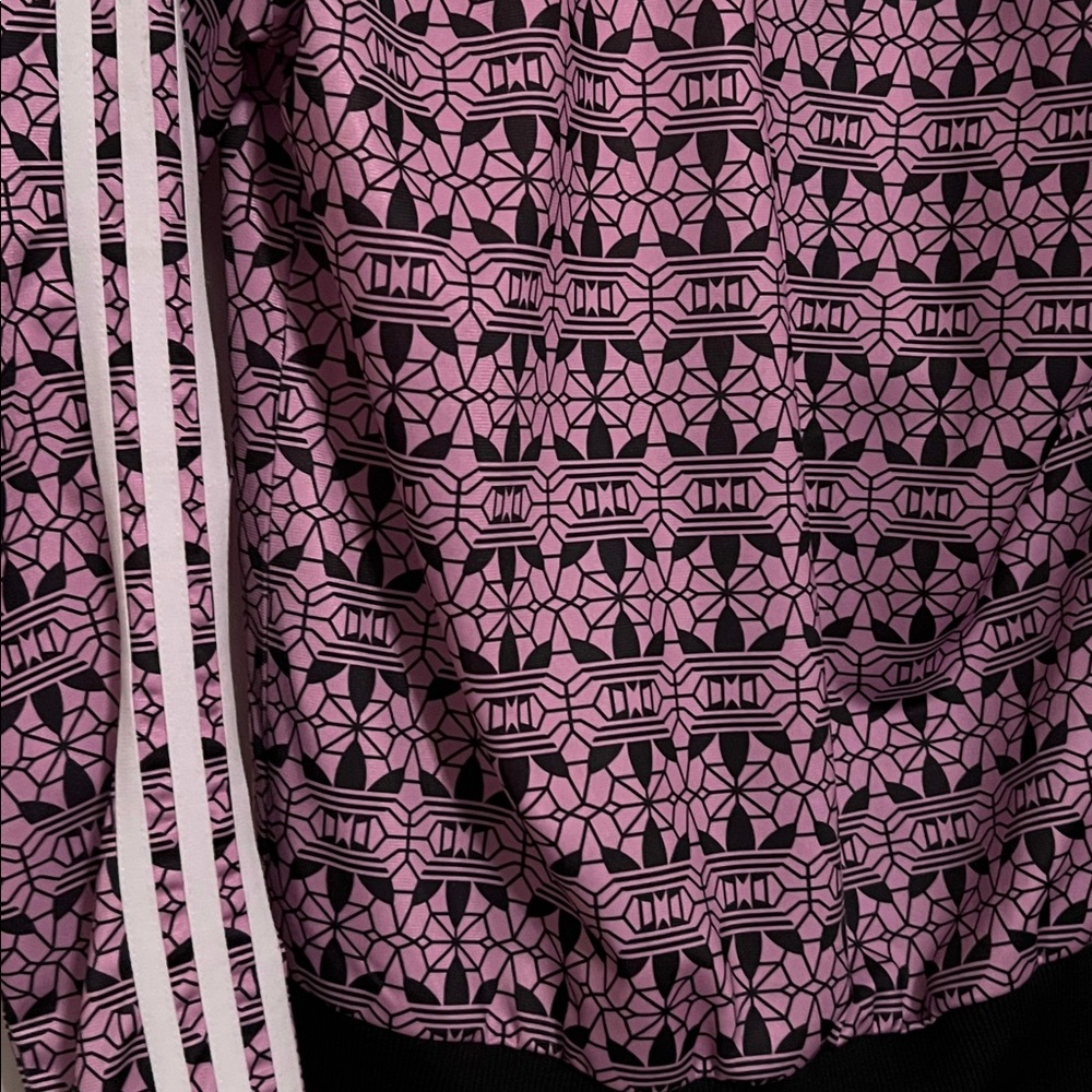Adidas Originals Women’s Printed Track Jacket Magic Berry and Black Size XS - Picture 8 of 9
